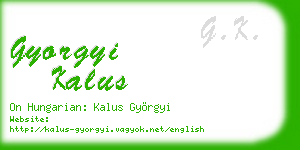 gyorgyi kalus business card